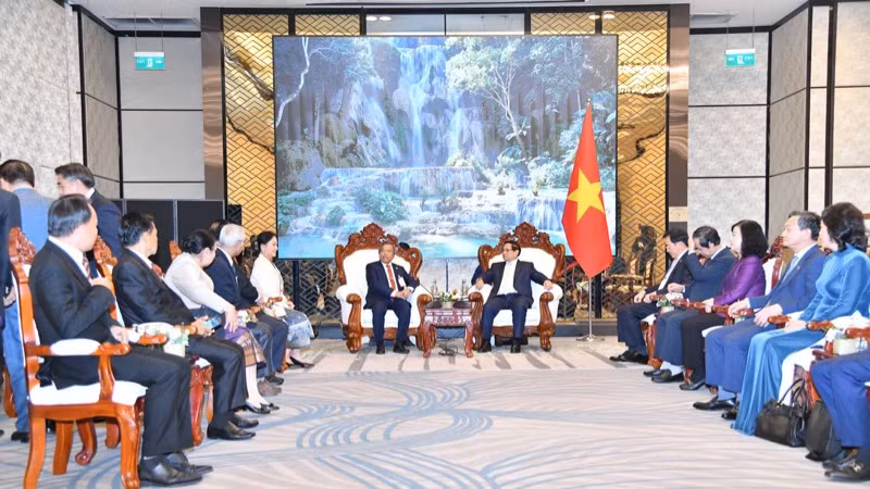 Quang cảnh buổi tiếp. (Ảnh: THANH GIANG) Quang cảnh buổi tiếp. (Ảnh: THANH GIANG)