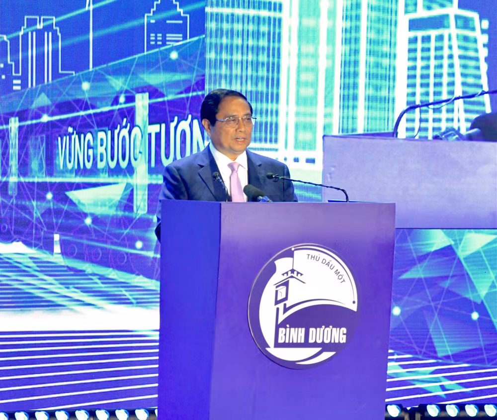 Thủ tướng Phạm Minh Chính phát biểu ý kiến tại Hội nghị. (Ảnh: THANH GIANG)
