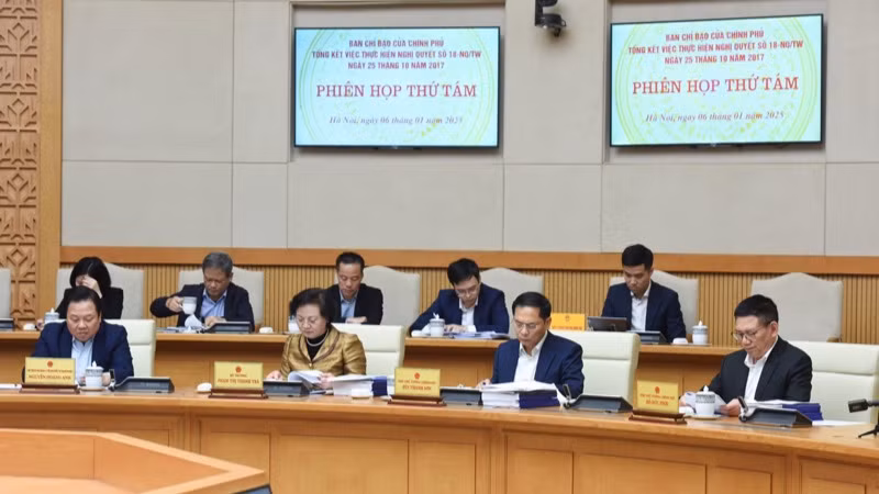 Lãnh đạo Chính phủ, các bộ, ngành tham dự Phiên họp. (Ảnh: TRẦN HẢI)