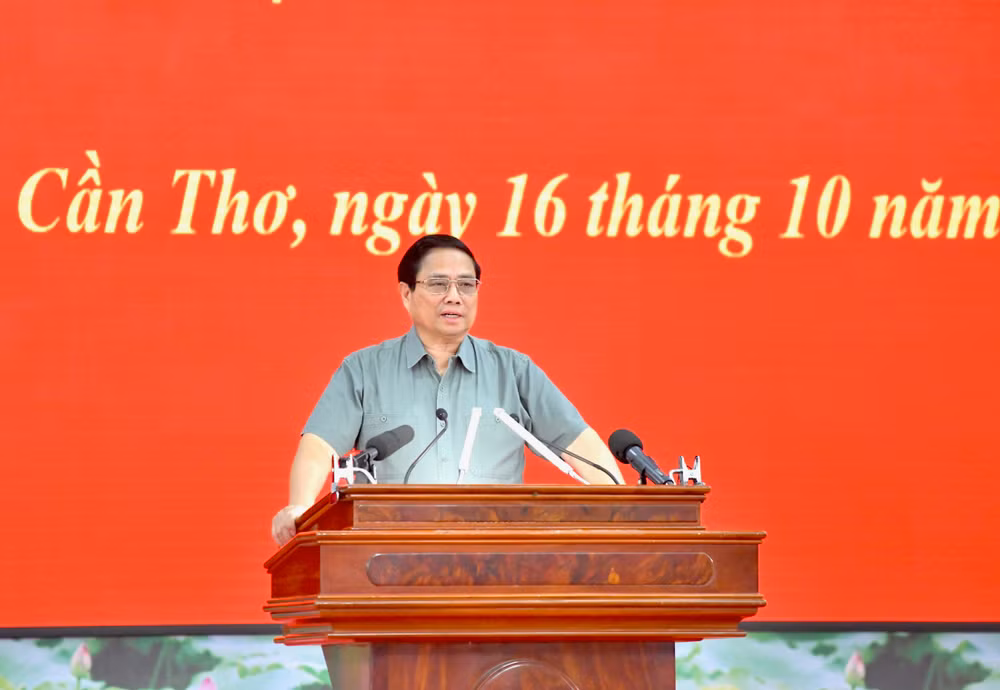 Thủ tướng Phạm Minh Chính phát biểu ý kiến tại Hội nghị. (Ảnh: Thanh Giang) Thủ tướng Phạm Minh Chính phát biểu ý kiến tại Hội nghị. (Ảnh: Thanh Giang)