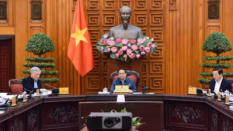 Thủ tướng Phạm Minh Chính chủ trì Phiên họp thứ sáu của Ban Chỉ đạo (Ảnh: TRẦN HẢI)
