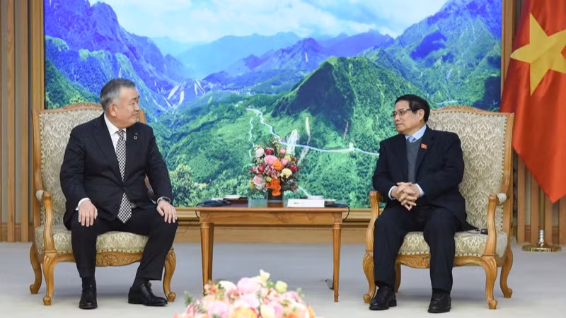 Thủ tướng Phạm Minh Chính tiếp ông Nagao Yutaka, Chủ tịch Tập Đoàn Yamato Holdings (Nhật Bản). (Ảnh: TRẦN HẢI) Thủ tướng Phạm Minh Chính tiếp ông Nagao Yutaka, Chủ tịch Tập Đoàn Yamato Holdings (Nhật Bản). (Ảnh: TRẦN HẢI)