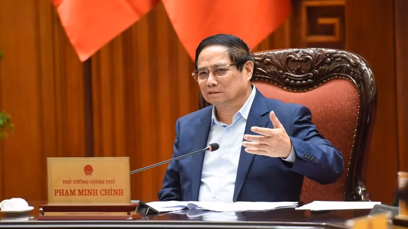 Thủ tướng Phạm Minh Chính phát biểu ý kiến chỉ đạo (Ảnh: TRẦN HẢI).