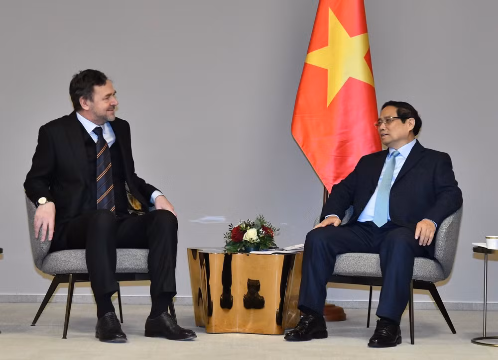 Thủ tướng Phạm Minh Chính tiếp ông Pavel Tykač - Chủ sở hữu của Sev.en Global Investments. (Ảnh: THANH GIANG) Thủ tướng Phạm Minh Chính tiếp ông Pavel Tykač - Chủ sở hữu của Sev.en Global Investments. (Ảnh: THANH GIANG)