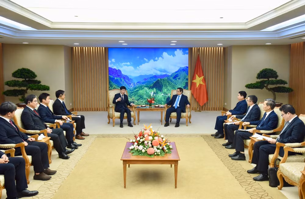 Quang cảnh buổi tiếp. (Ảnh: Trần Hải)