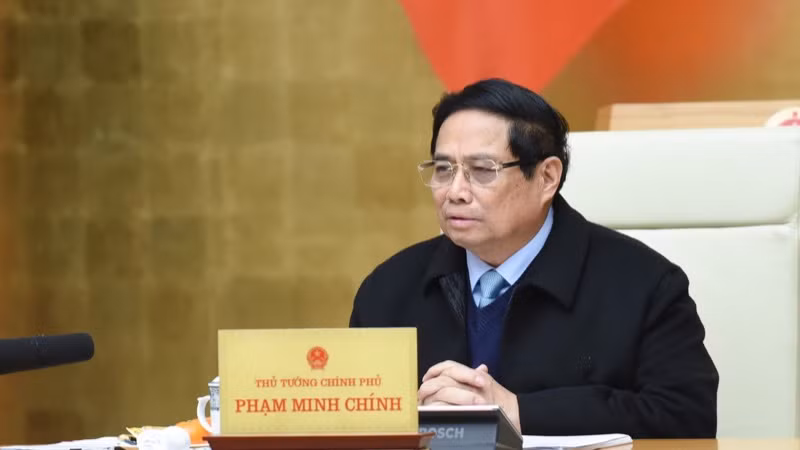 Thủ tướng Phạm Minh Chính phát biểu ý kiến tại cuộc họp. (Ảnh: TRẦN HẢI) Thủ tướng Phạm Minh Chính phát biểu ý kiến tại cuộc họp. (Ảnh: TRẦN HẢI)