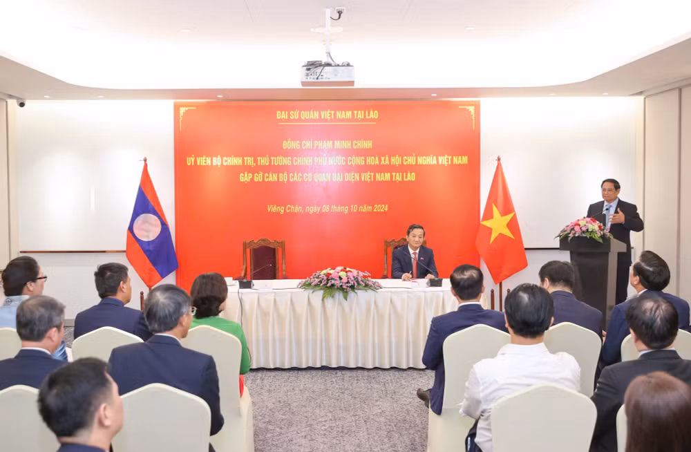 Quang cảnh buổi gặp gỡ. (Ảnh: NHẬT BẮC-VGP)