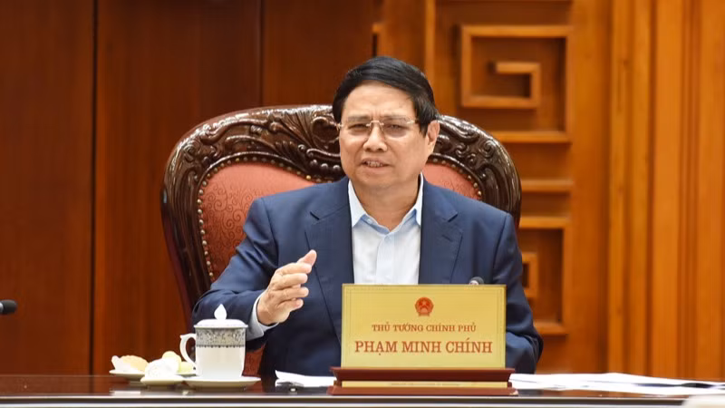 Thủ tướng Phạm Minh Chính phát biểu ý kiến tại phiên họp lần thứ nhất Ban Chỉ đạo. (Ảnh: TRẦN HẢI)
