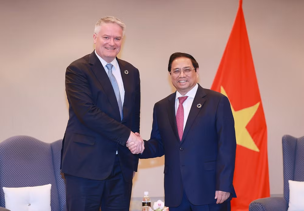 Thủ tướng tiếp ông Mathias Cormann, Tổng Thư ký Tổ chức Hợp tác và Phát triển kinh tế (OECD). (Ảnh: Dương Giang) Thủ tướng tiếp ông Mathias Cormann, Tổng Thư ký Tổ chức Hợp tác và Phát triển kinh tế (OECD). (Ảnh: Dương Giang)