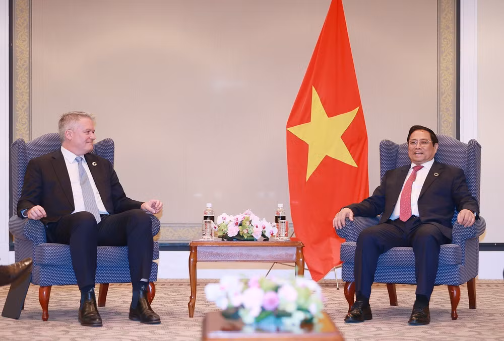 Thủ tướng tiếp ông Mathias Cormann, Tổng Thư ký Tổ chức Hợp tác và Phát triển kinh tế (OECD). (Ảnh: Dương Giang) Thủ tướng tiếp ông Mathias Cormann, Tổng Thư ký Tổ chức Hợp tác và Phát triển kinh tế (OECD). (Ảnh: Dương Giang)