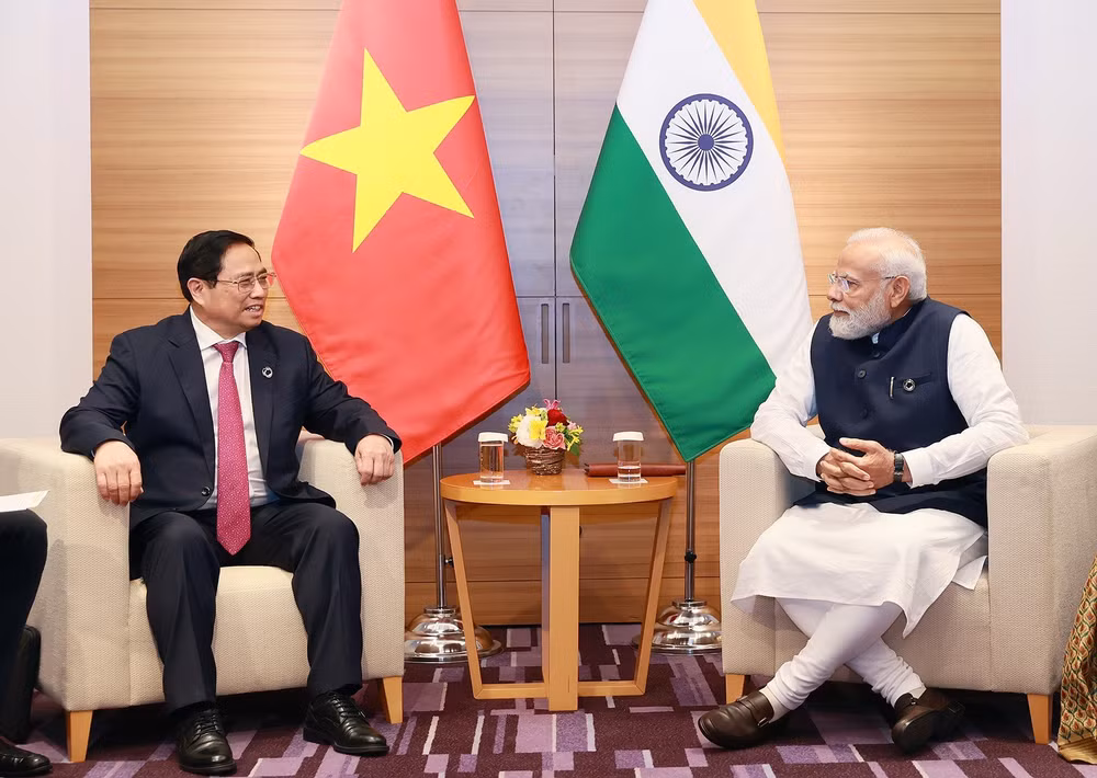 Thủ tướng Phạm Minh Chính gặp Thủ tướng Ấn Độ Narenda Modi. (Ảnh: Dương Giang) Thủ tướng Phạm Minh Chính gặp Thủ tướng Ấn Độ Narenda Modi. (Ảnh: Dương Giang)