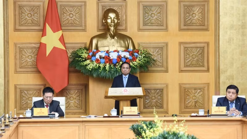Thủ tướng Phạm Minh Chính phát biểu ý kiến tại tọa đàm. (Ảnh: TRẦN HẢI) Thủ tướng Phạm Minh Chính phát biểu ý kiến tại tọa đàm. (Ảnh: TRẦN HẢI)