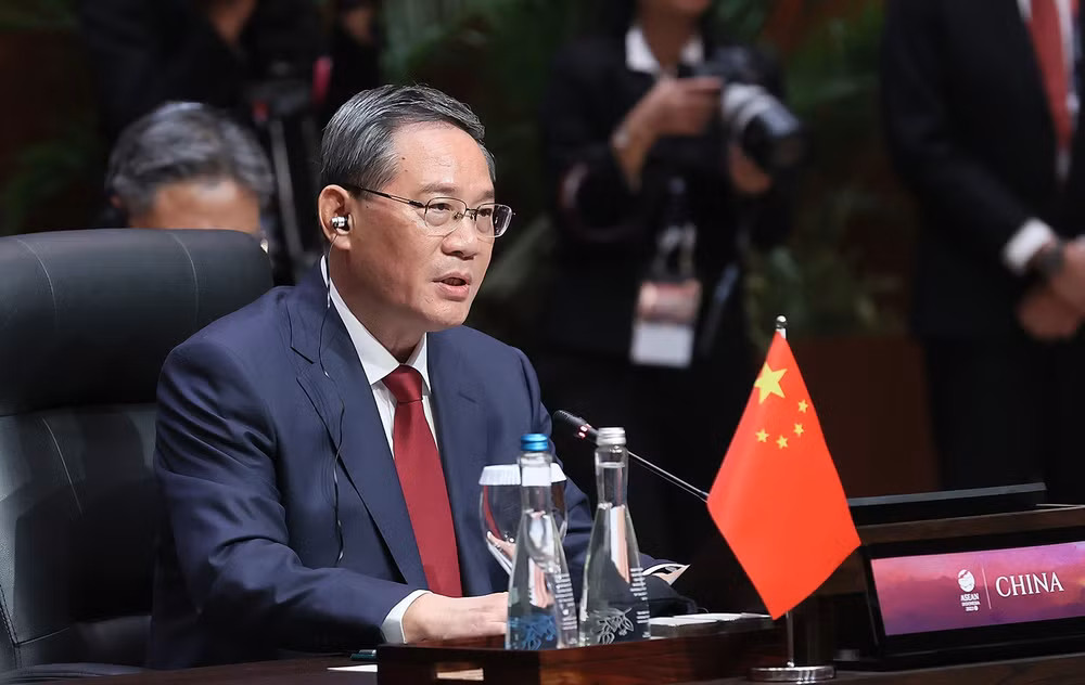 Thủ tướng Trung Quốc Lý Cường phát biểu tại Hội nghị Cấp cao ASEAN - Trung Quốc lần thứ 26. (Ảnh: Dương Giang)