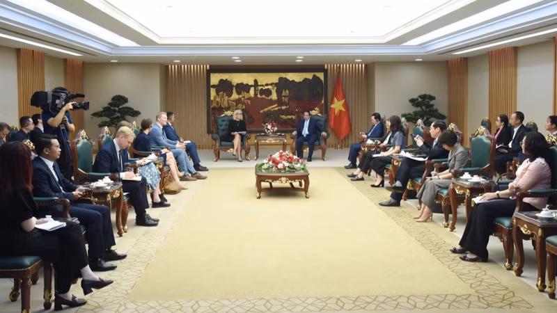 Quang cảnh buổi tiếp. (Ảnh: TRẦN HẢI) Quang cảnh buổi tiếp. (Ảnh: TRẦN HẢI)