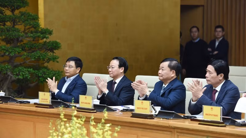 Đại diện lãnh đạo các bộ, ngành Việt Nam tham dự tọa đàm. (Ảnh: TRẦN HẢI) Đại diện lãnh đạo các bộ, ngành Việt Nam tham dự tọa đàm. (Ảnh: TRẦN HẢI)