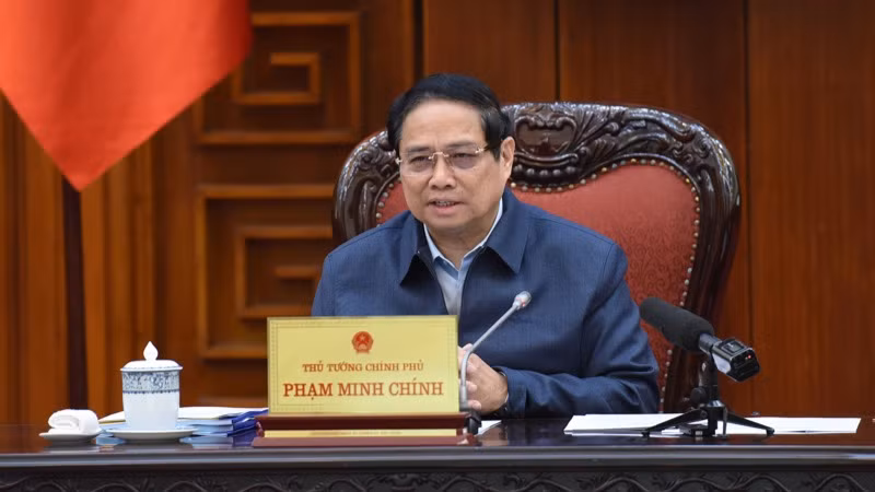 Thủ tướng Phạm Minh Chính phát biểu ý kiến kết luận Phiên họp. (Ảnh: TRẦN HẢI) Thủ tướng Phạm Minh Chính phát biểu ý kiến kết luận Phiên họp. (Ảnh: TRẦN HẢI)
