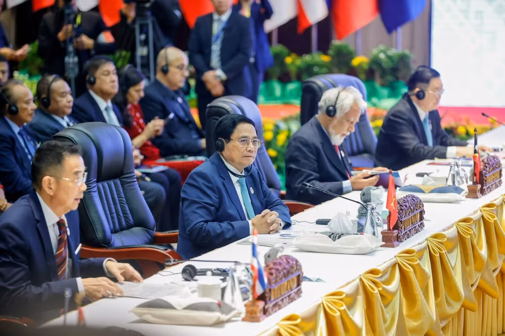Thủ tướng Phạm Minh Chính tại Hội nghị Cấp cao ASEAN+3 (Ảnh: Nhật Bắc/VGP).