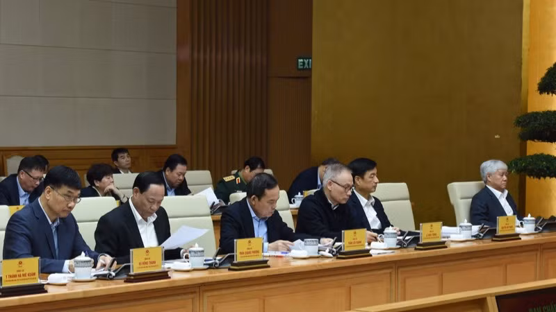 Các đại biểu tham dự cuộc làm việc. (Ảnh: TRẦN HẢI)