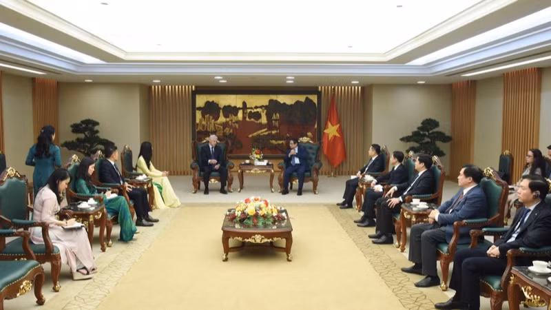 Quang cảnh buổi tiếp. (Ảnh: TRẦN HẢI) Quang cảnh buổi tiếp. (Ảnh: TRẦN HẢI)