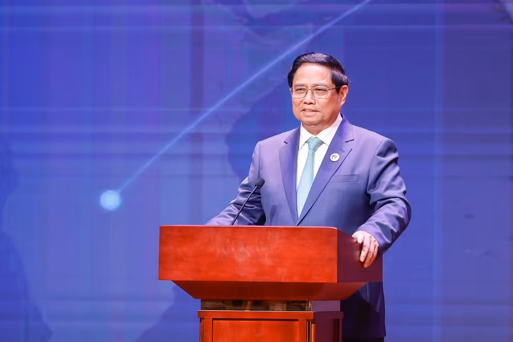 Thủ tướng Phạm Minh Chính phát biểu ý kiến tại sự kiện. (Ảnh: Nhật Bắc/VGP) Thủ tướng Phạm Minh Chính phát biểu ý kiến tại sự kiện. (Ảnh: Nhật Bắc/VGP)