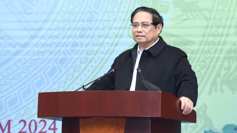 Thủ tướng Phạm Minh Chính phát biểu ý kiến chỉ đạo Hội nghị. (Ảnh: TRẦN HẢI) Thủ tướng Phạm Minh Chính phát biểu ý kiến chỉ đạo Hội nghị. (Ảnh: TRẦN HẢI)