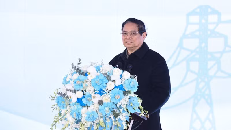 Thủ tướng Phạm Minh Chính phát biểu ý kiến tại buổi lễ. (Ảnh: TRẦN HẢI)