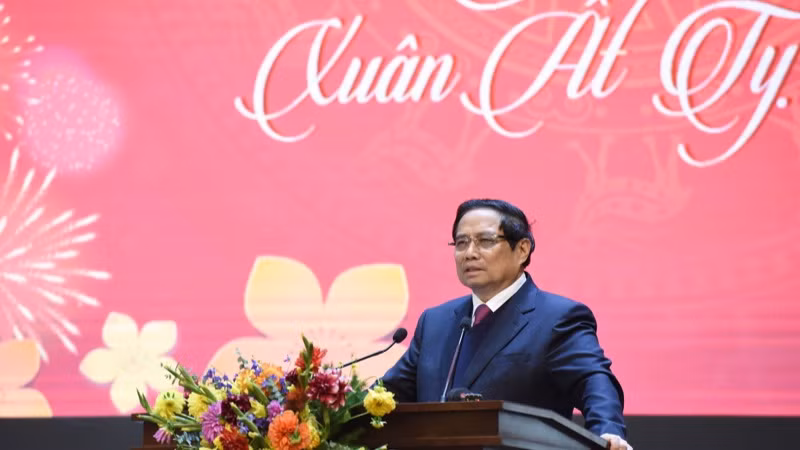Thủ tướng Phạm Minh Chính phát biểu ý kiến chỉ đạo. (Ảnh: TRẦN HẢI)