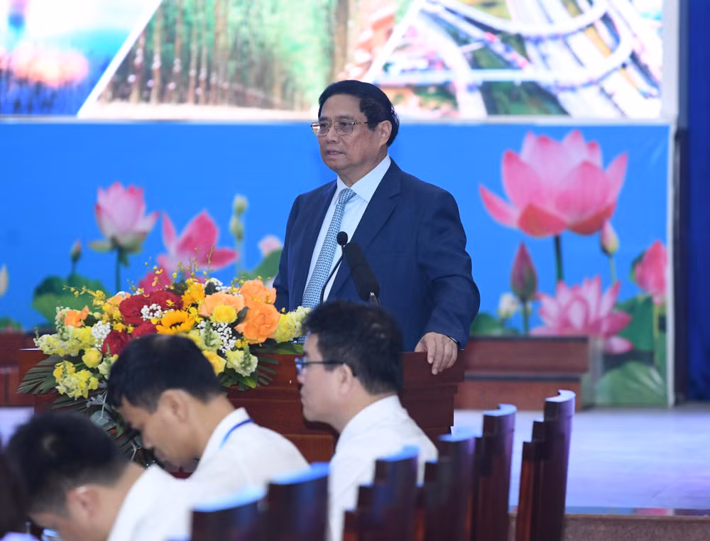 Thủ tướng Phạm Minh Chính phát biểu ý kiến tại Hội nghị. Thủ tướng Phạm Minh Chính phát biểu ý kiến tại Hội nghị.