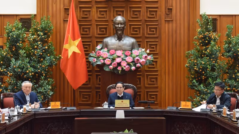 Thủ tướng Phạm Minh Chính chủ trì phiên họp thứ 11 của Ban Chỉ đạo. (Ảnh: TRẦN HẢI)