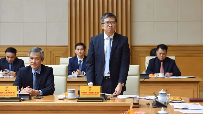 Thứ trưởng Ngoại giao, Đại sứ Việt Nam tại Trung Quốc Phạm Thanh Bình phát biểu ý kiến. (Ảnh: TRẦN HẢI)