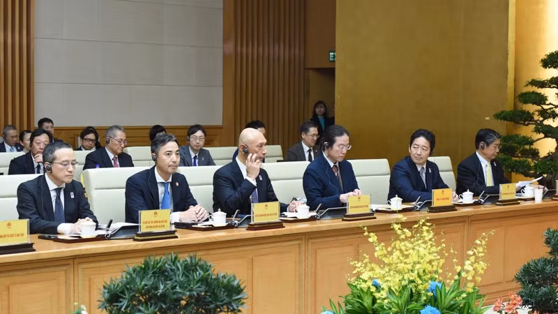 Lãnh đạo các tập đoàn, doanh nghiệp hàng đầu Nhật Bản tham dự Toạ đàm (Ảnh: TRẦN HẢI).
