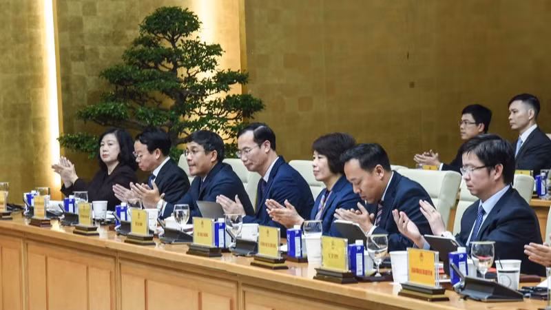 Đại diện lãnh đạo các bộ, ngành Việt Nam tham dự Toạ đàm. (Ảnh: TRẦN HẢI) Đại diện lãnh đạo các bộ, ngành Việt Nam tham dự Toạ đàm. (Ảnh: TRẦN HẢI)