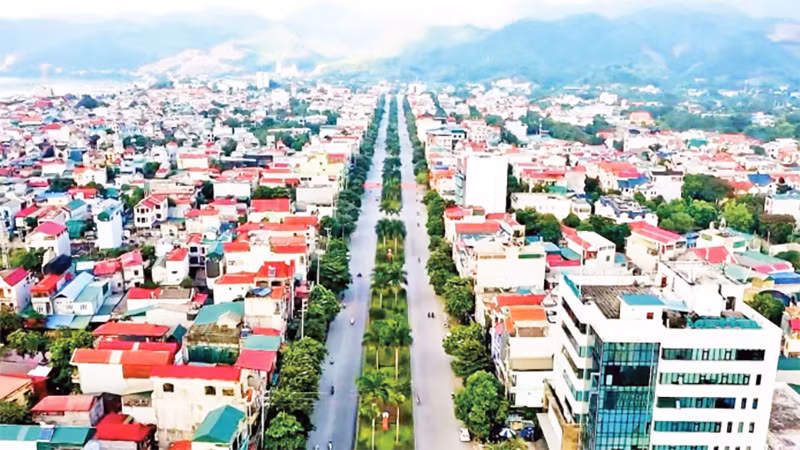 Một góc thành phố Hòa Bình hôm nay. 