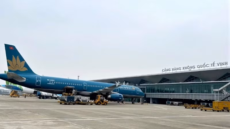 Sân bay Vinh hiện có công suất khai thác 3 triệu hành khách/năm.