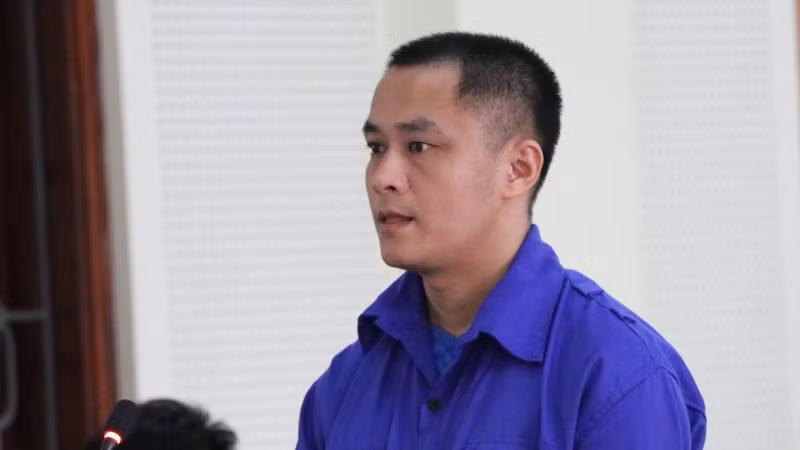 Bị cáo Trần Khắc Quỳnh tại phiên tòa xét xử sơ thẩm.