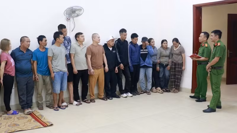 Các đối tượng trong vụ án bị bắt giữ.