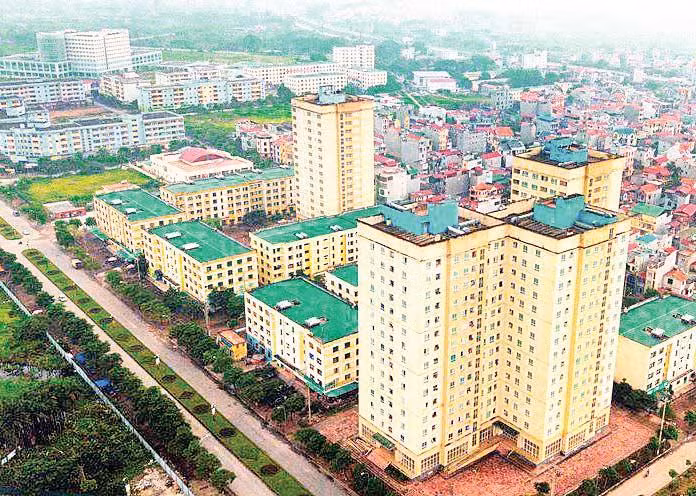 Khu nhà ở công nhân Khu công nghiệp Bắc Thăng Long. (Ảnh PHẠM HÙNG)