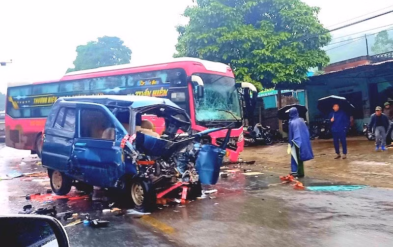 Hiện trường vụ tai nạn.