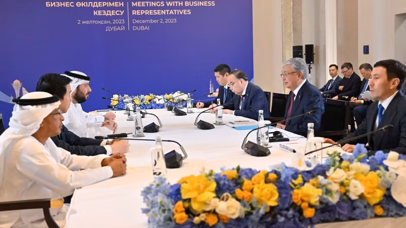 Kazakhstan và UAE thảo luận kế hoạch triển khai các dự án đầu tư chung. Ảnh: Akorda