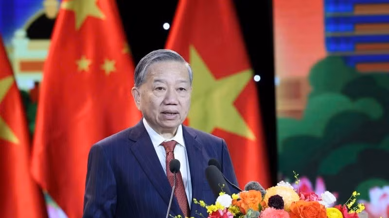 Tổng Bí thư Tô Lâm phát biểu tại sự kiện. (Ảnh: DUY LINH)