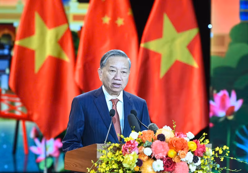 Tổng Bí thư Tô Lâm phát biểu tại buổi gặp gỡ. (Ảnh: Duy Linh) Tổng Bí thư Tô Lâm phát biểu tại buổi gặp gỡ. (Ảnh: Duy Linh)