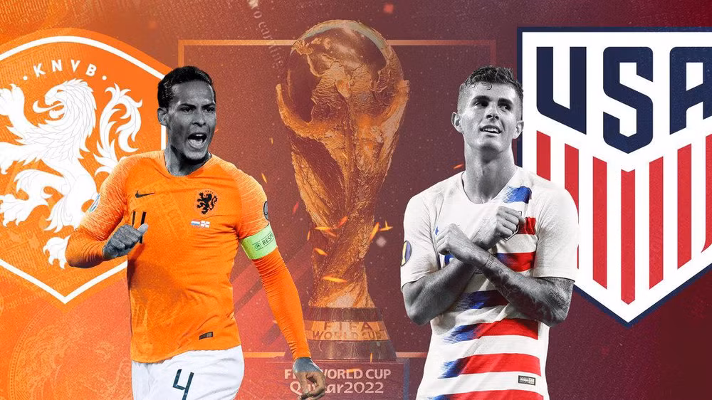Hà Lan đối đầu Mỹ ở trận đấu đầu tiên vòng loại trực tiếp World Cup 2022. (Ảnh: KhelNow)