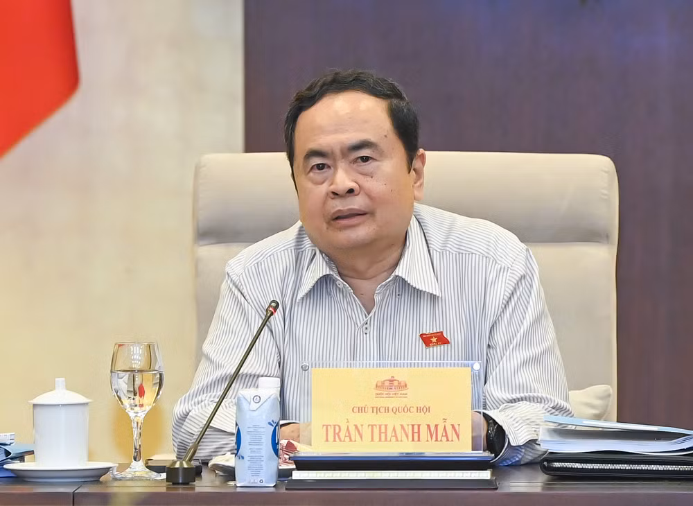Chủ tịch Quốc hội Trần Thanh Mẫn chủ trì phiên họp.