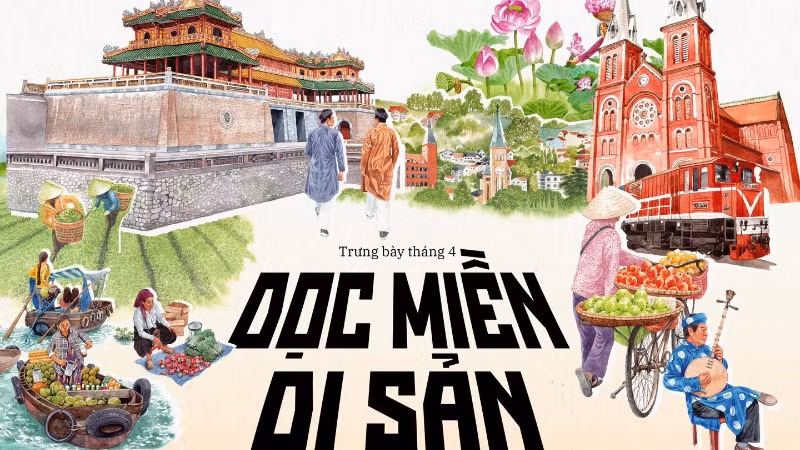 Trưng bày tranh "Dọc miền di sản" sẽ đưa công chúng khám phá vẻ đẹp văn hóa, thiên nhiên và con người Việt Nam. (Ảnh: BTC)