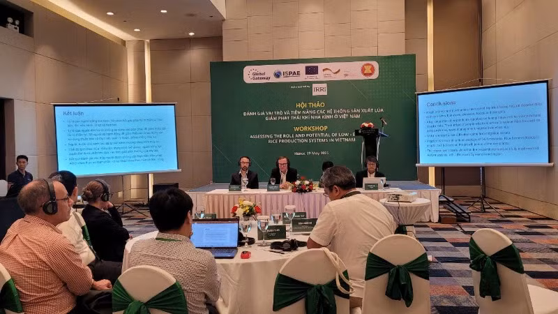 Hội thảo quốc tế “Đánh giá vai trò và tiềm năng các hệ thống sản xuất lúa giảm phát thải khí nhà kính ở Việt Nam”.