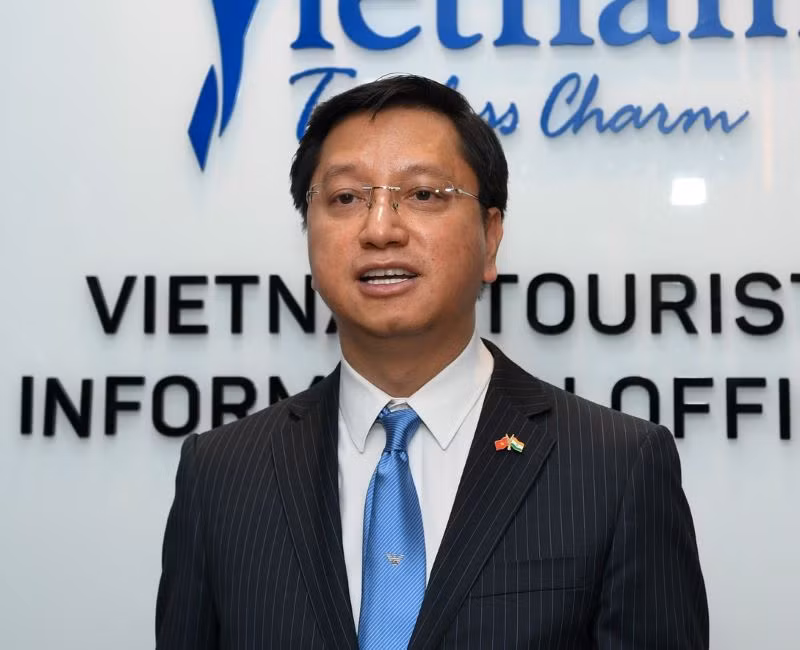 Đại sứ Việt Nam tại Ấn Độ Nguyễn Thanh Hải phát biểu. Đại sứ Việt Nam tại Ấn Độ Nguyễn Thanh Hải phát biểu.