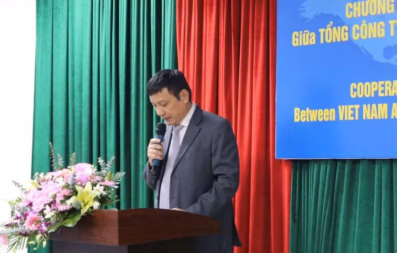 Chủ tịch Hội đồng thành viên VATM Phạm Việt Dũng phát biểu.