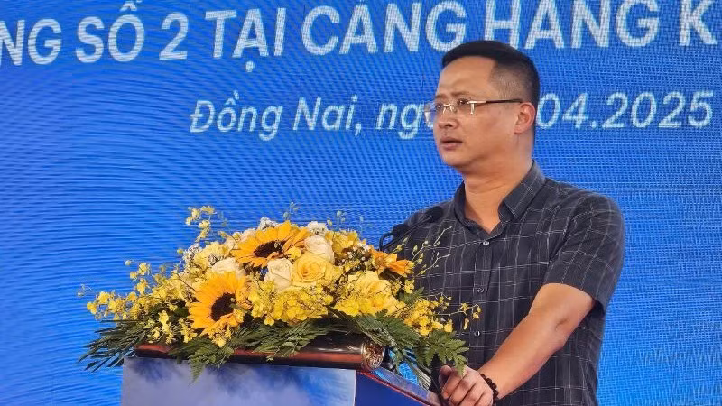 Ông Uông Việt Dũng, Cục trưởng Hàng không Việt Nam phát biểu.