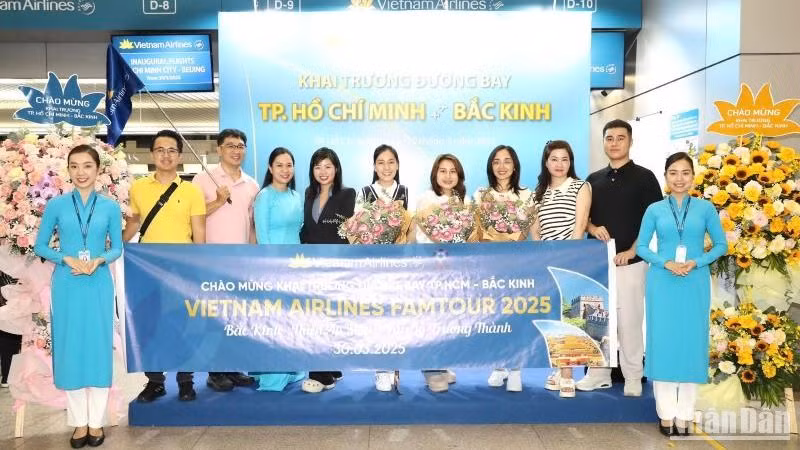 Đường bay Thành phố Hồ Chí Minh-Bắc Kinh được khai thác với tần suất 5 chuyến mỗi tuần.