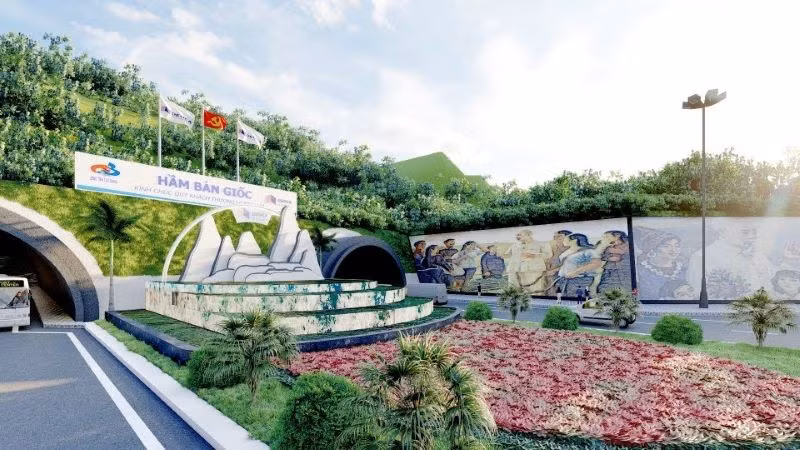 Phối cảnh hầm Bản Giốc trên tuyến Đồng Đăng- Trà Lĩnh. Phối cảnh hầm Bản Giốc trên tuyến Đồng Đăng- Trà Lĩnh.